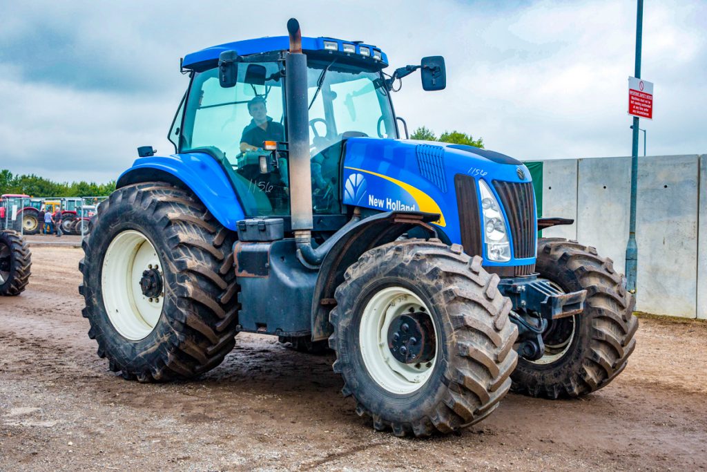 A mean-looking monster: This 2006 New Holland TG285, with a substantial 11,569 hours, sold for £14,000