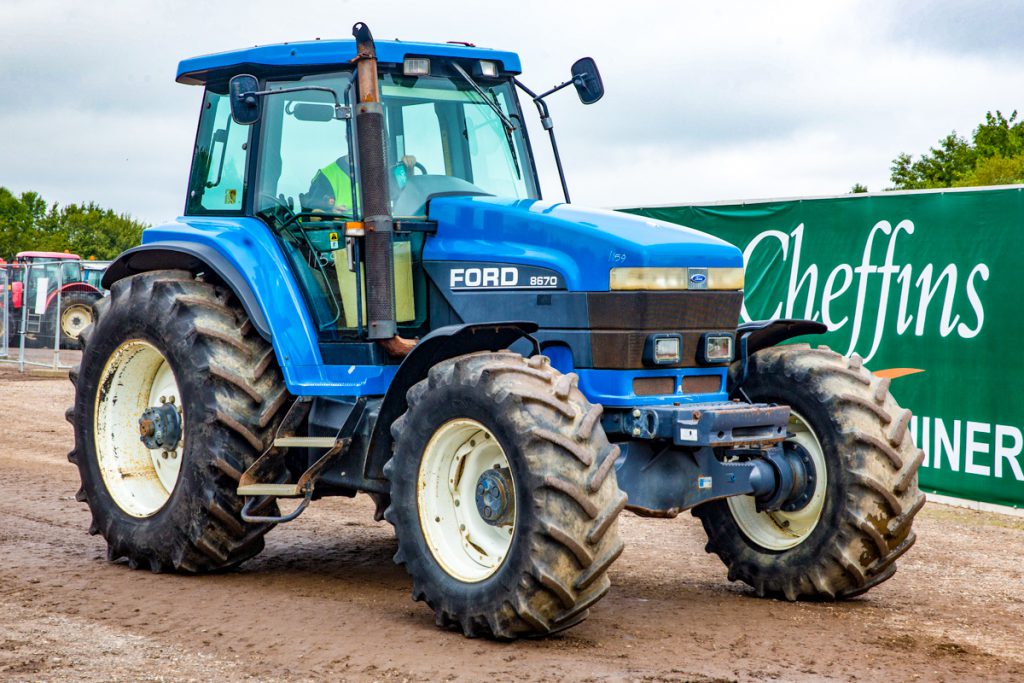 Blue beauty: This 1994 Ford 8670, with 8,822 hours on the clock, sold for £11,200