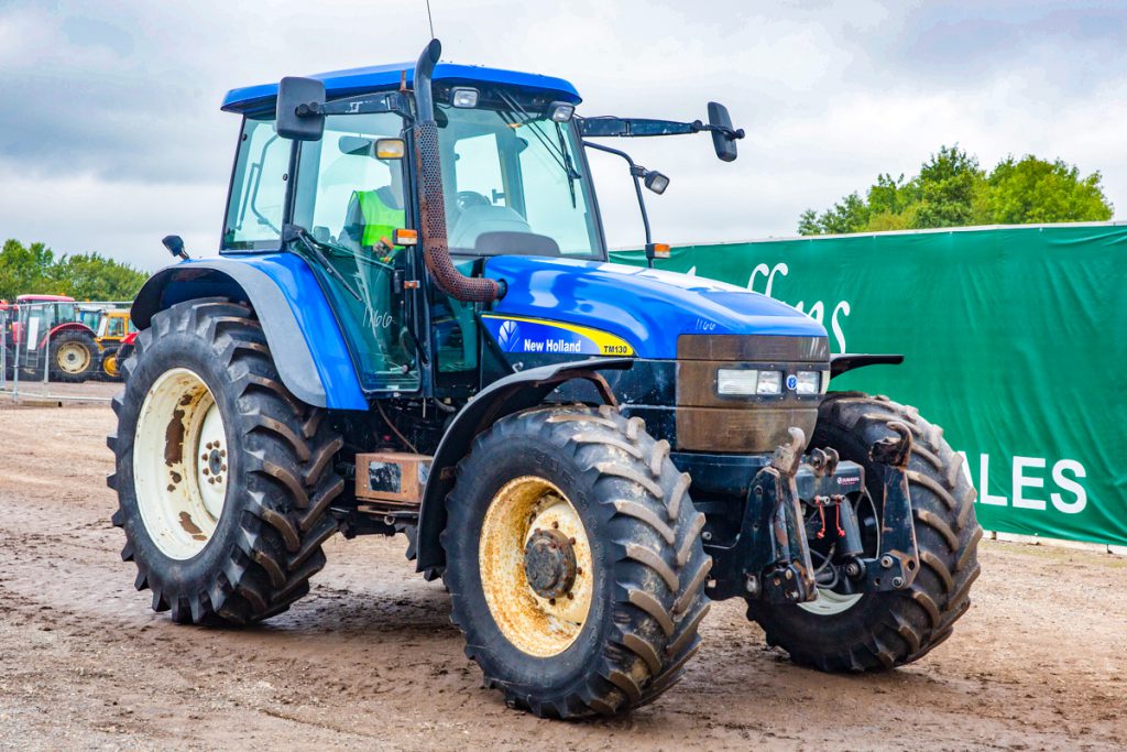 Range Command: A rusting New Holland TM130, with 6,941 recorded hours, sold for £14,500