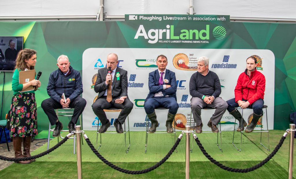 From left: Claire McCormack, AgriLand; Richard Kennedy, IFA; Patrick Kent, ICSA; John Comer, ICMSA; Brendan O’Malley, INHFA; Derrie Dillon, Macra na Feirme