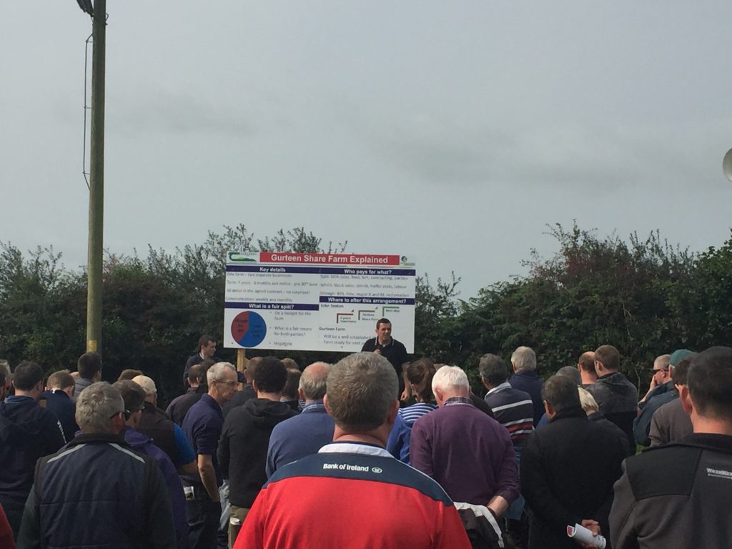 John Sexton speaking at the open day on Gurteen Farm