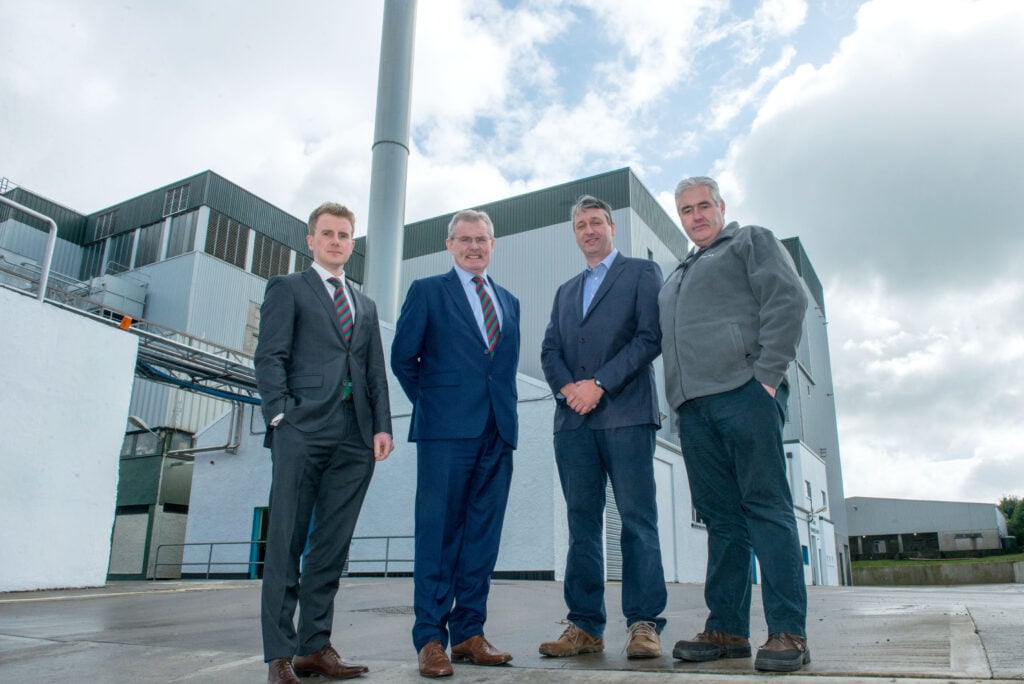 L-R: Enda Gallen, international sales manager; Gabriel D’Arcy, LacPatrick’s chief executive; Alan McCay, farmer supplier and board member; and Eamonn O’Malley, general manager at Artigarvan