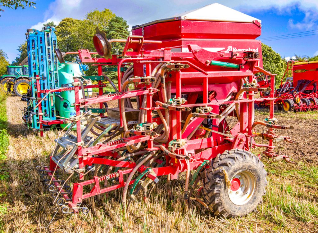 This 2011 Kverneland Accord TS Evo drill folds out to 4m in the field. It sold for £7,900