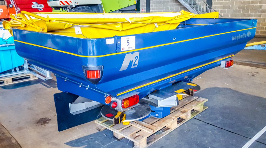 This Bogballe M2 2.5t fertiliser spreader went under the hammer for €1,600
