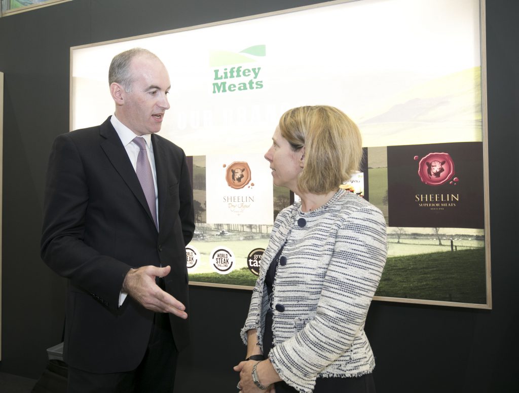 Francis Mallon, Liffey Meats, with Tara McCarthy, CEO Bord Bia. Image source: Fennell Photography