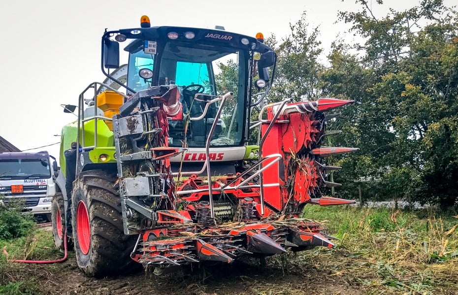 Quigley Agri Contracting’s Claas Jaguar 870 fuelling up