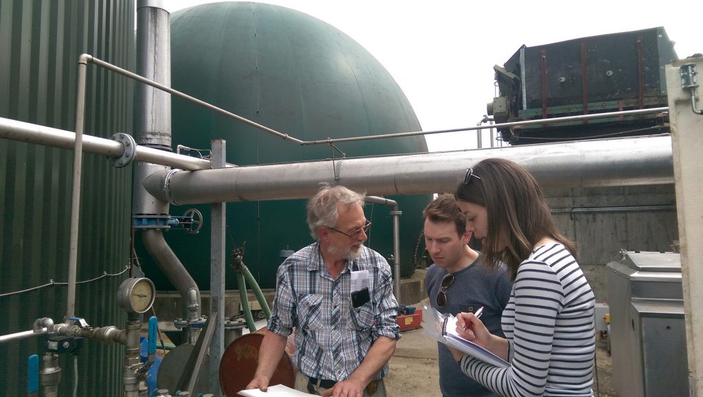 A farmer discusses best practice in Anaerobic Digestion with ADBA staff