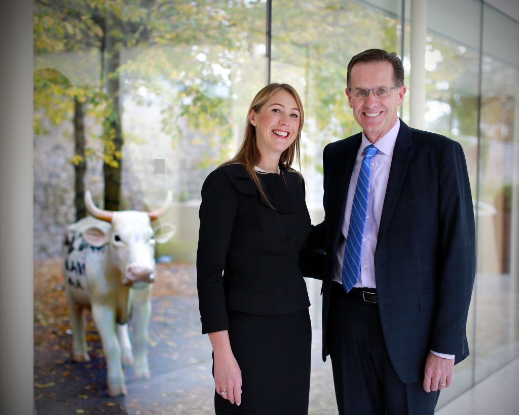 Dan Basse, president AgResource Company, Chicago and Claudine Heron, CEO R&amp;H Hall, Barnett Hall and Precision Liquids