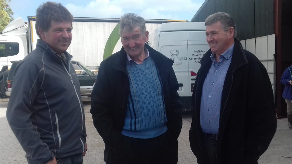 Shay Galvin, John Hanrahan and Fan Hanrahan at the Shines Agri Open Day