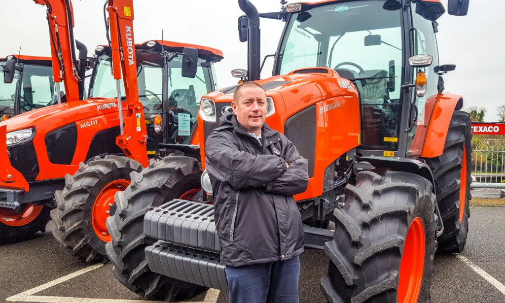 Kevin Pryce, Kubota’s area sales manager for Ireland