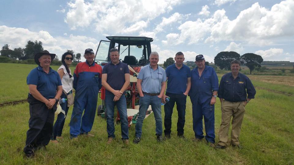 The Irish ploughing team in the fields in Kenya for practice