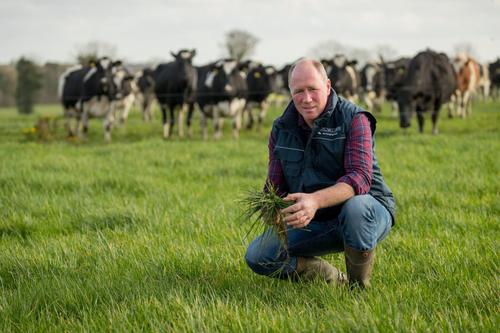 Eugene Fitzpatrick measures grass on a weekly basis. Image source: Dylan Vaughan
