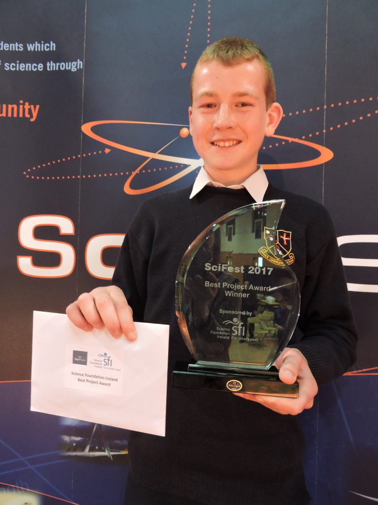 Adam Kelly from Moate Community College, Co. Westmeath