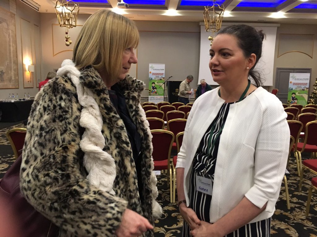 Kay Ryan, Department of Agriculture, Food and the Marine; and Norma Rohan, EmbraceFARM