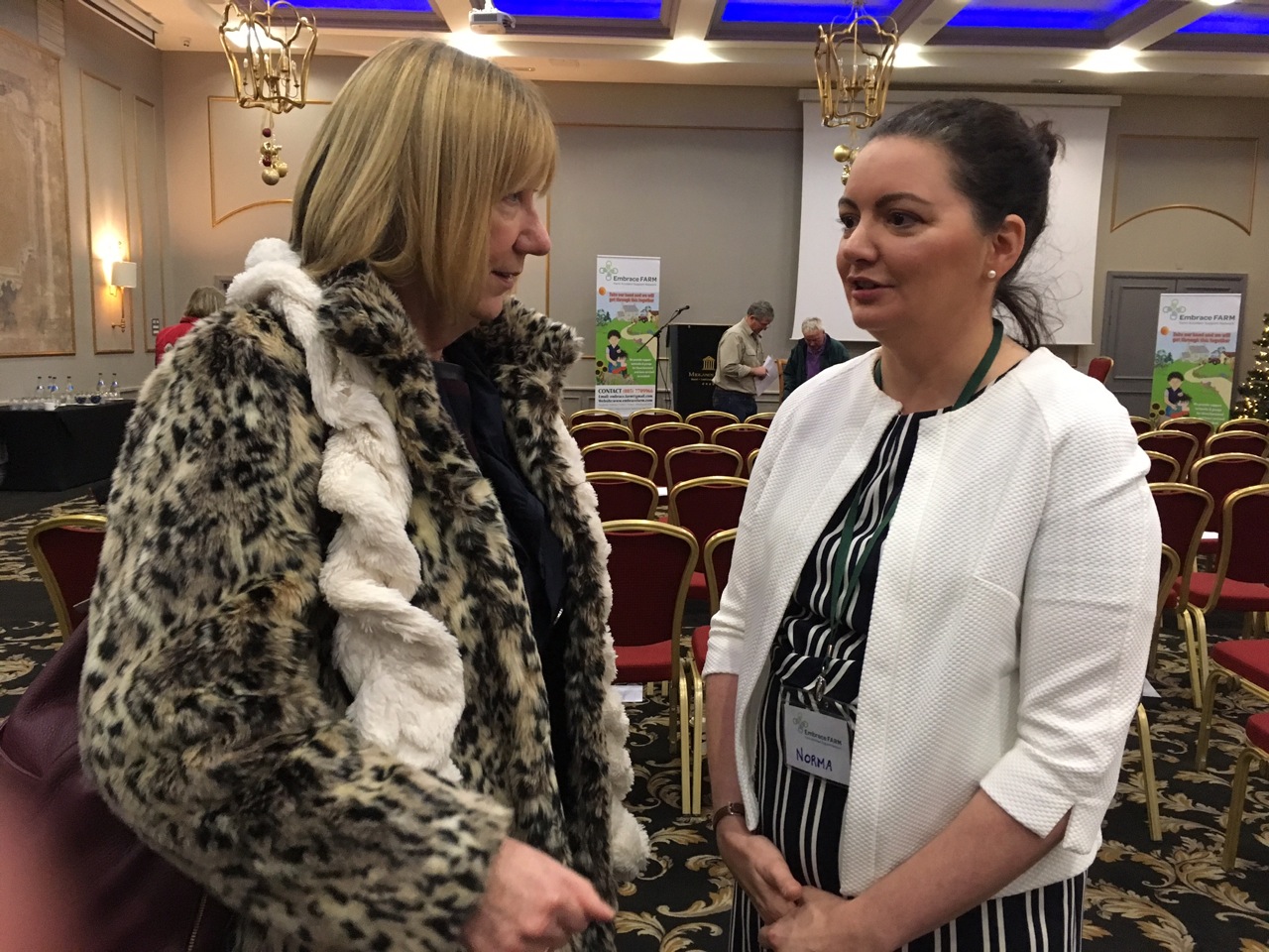 Kay Ryan, Department of Agriculture, Food and the Marine; and Norma Rohan, EmbraceFARM