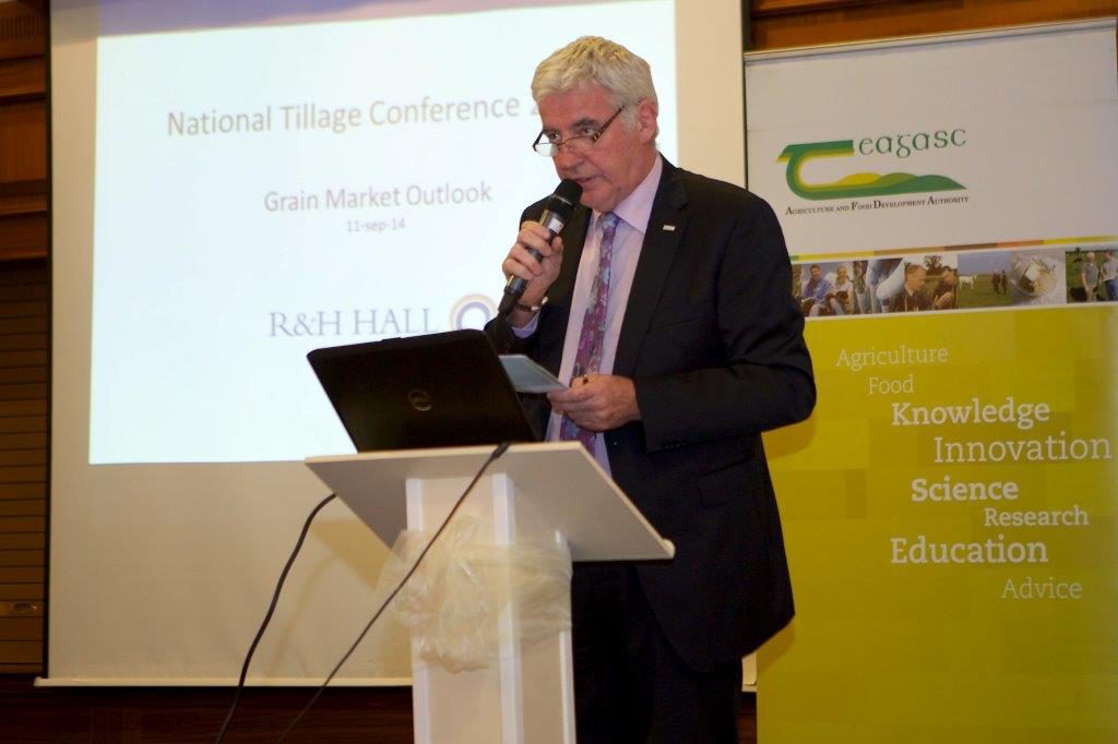 Paddy Browne speaking at the National Tillage Conference in 2014