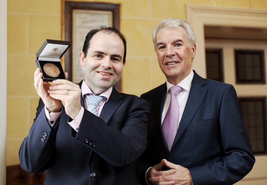 Parsons Medal recipient Dr. Edmond Harty and Eoin O’Driscoll, former president of the Irish Academy of Engineering. Image source: Chris Bellew / Fennell Photography