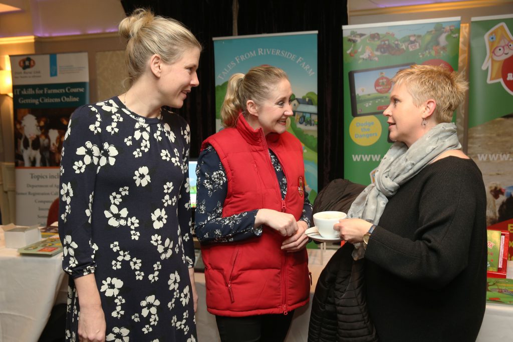 Pictured at conference were: Geraldine O’Sullivan IFA; Alma Jordan, author of children’s farm safety books; and Diana Van Doorn. Image source: Finbarr O’Rourke