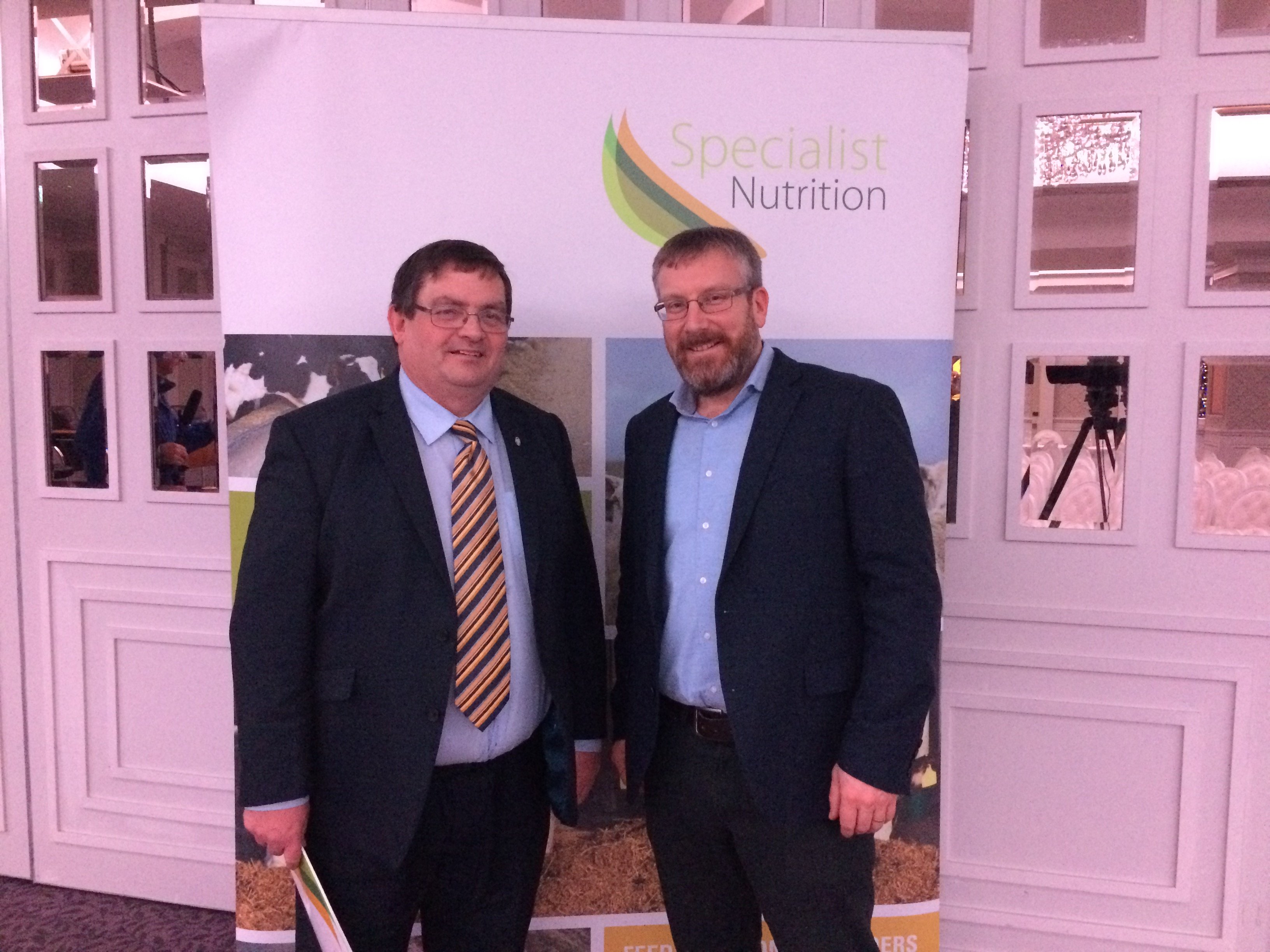 Cavan chairman Hugh Farrell with Michael Davey of Specialist Nutrition