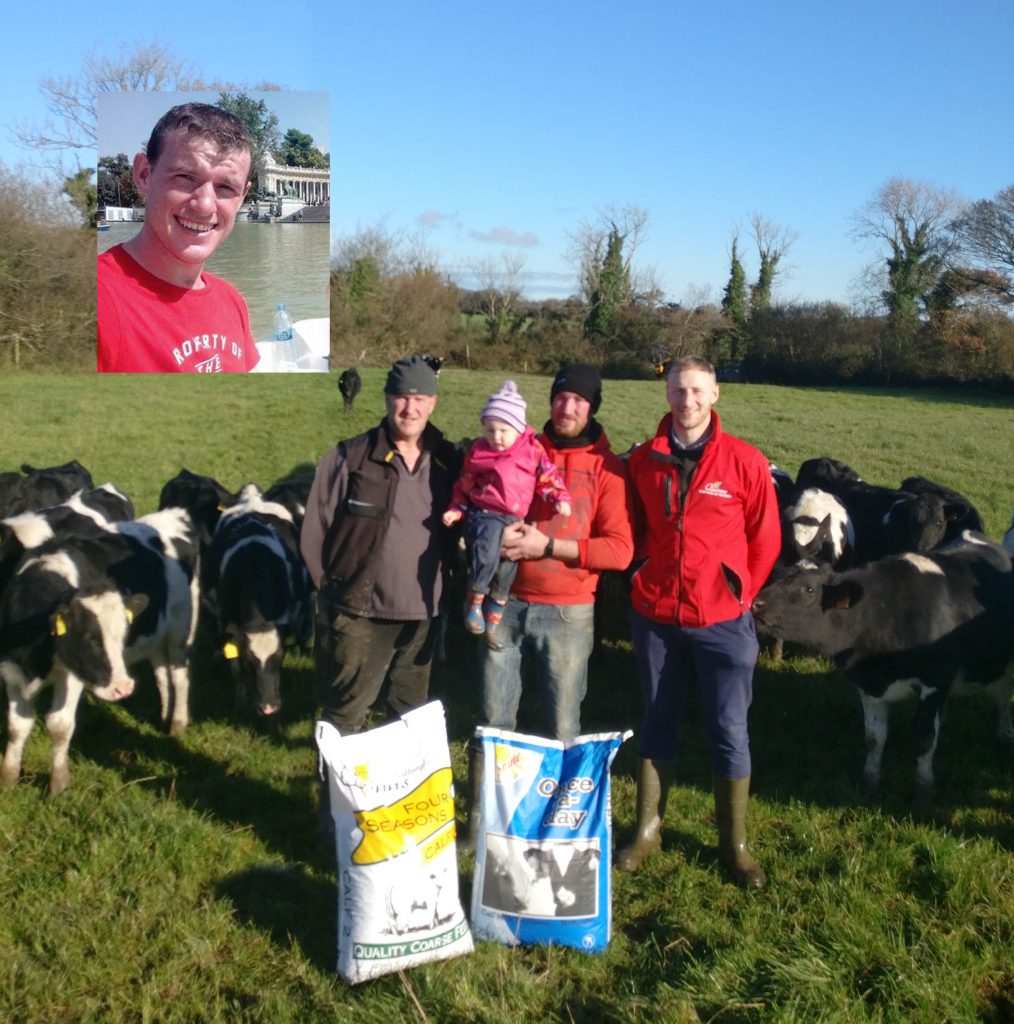 Donal, Casey and Daniel Kennedy and Ciaran Murphy (Quinns) with the late John Kennedy (inset)