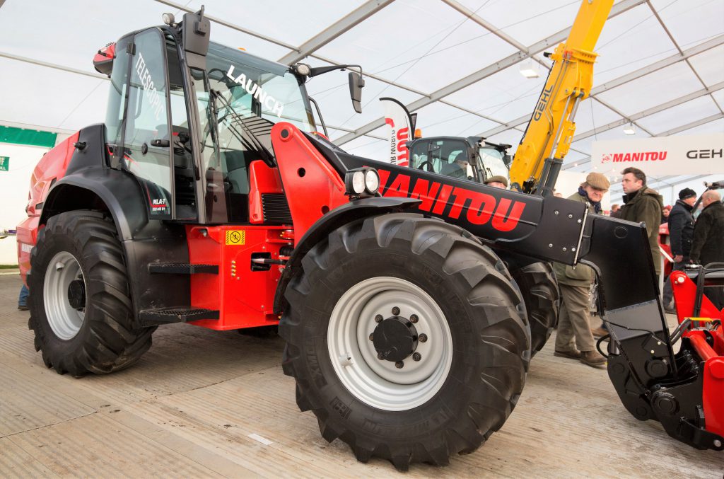 Manitou’s new pivot-steer (articulated) telescopic handler was at LAMMA. This machine boasts a maximum lift capacity of 3.3t and a maximum lift height of 5.2m