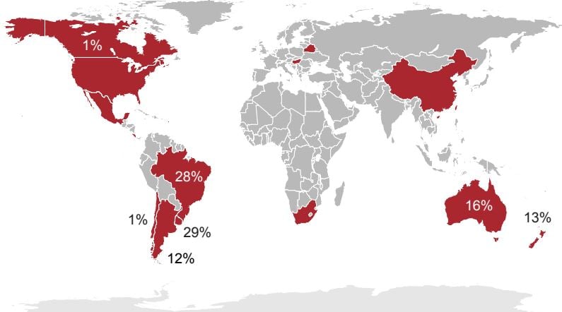Countries which have access to the Chinese market. Image source: Bord Bia