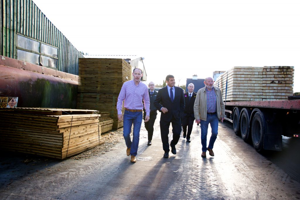 Alan Crowe of Crowe’s Sawmills hosted Minister Doyle