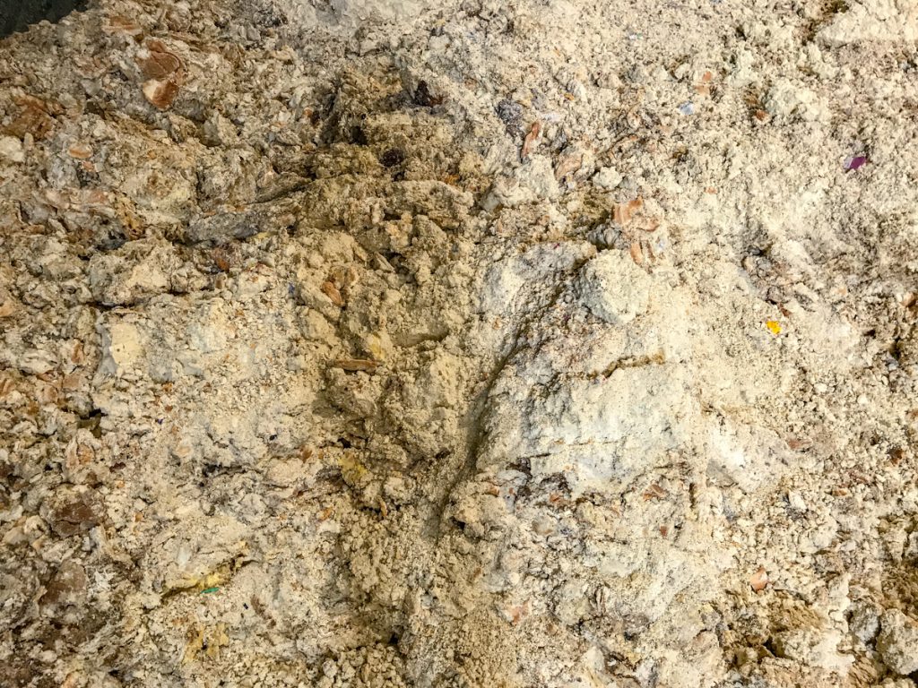 The bread is broken up before it arrives