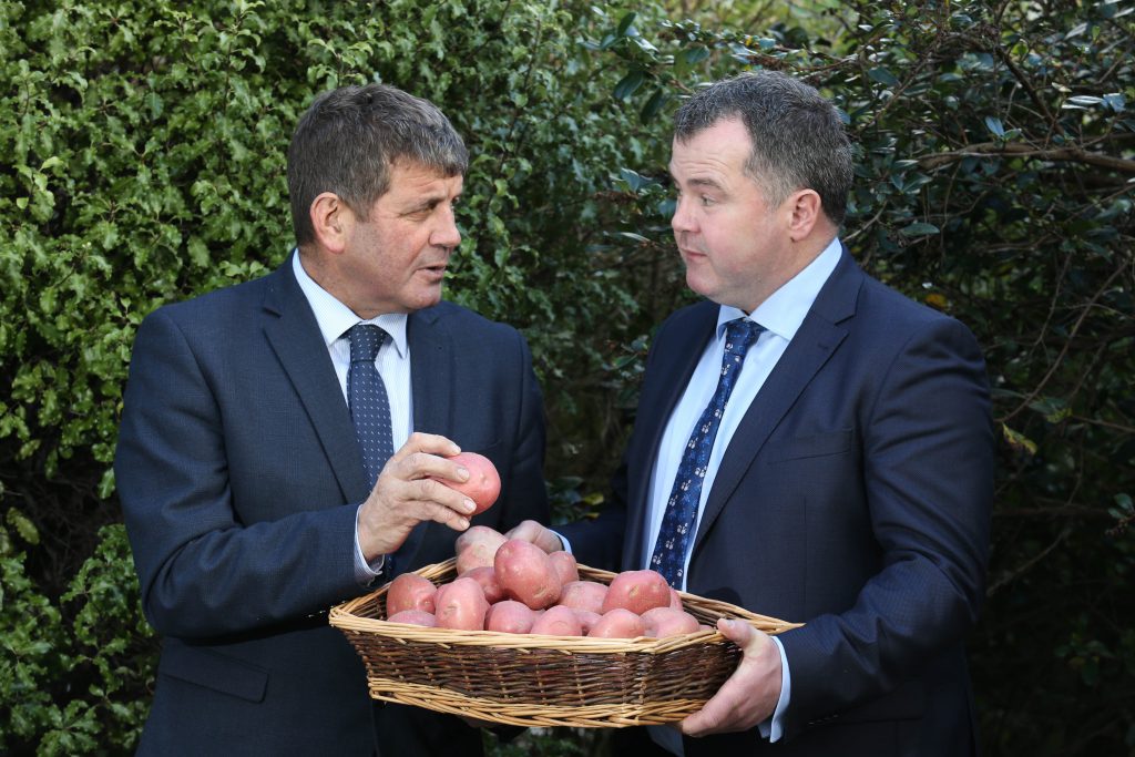 Minister of State for Food, Forestry and Horticulture Andrew Doyle and IFA potato chairman Thomas McKeown