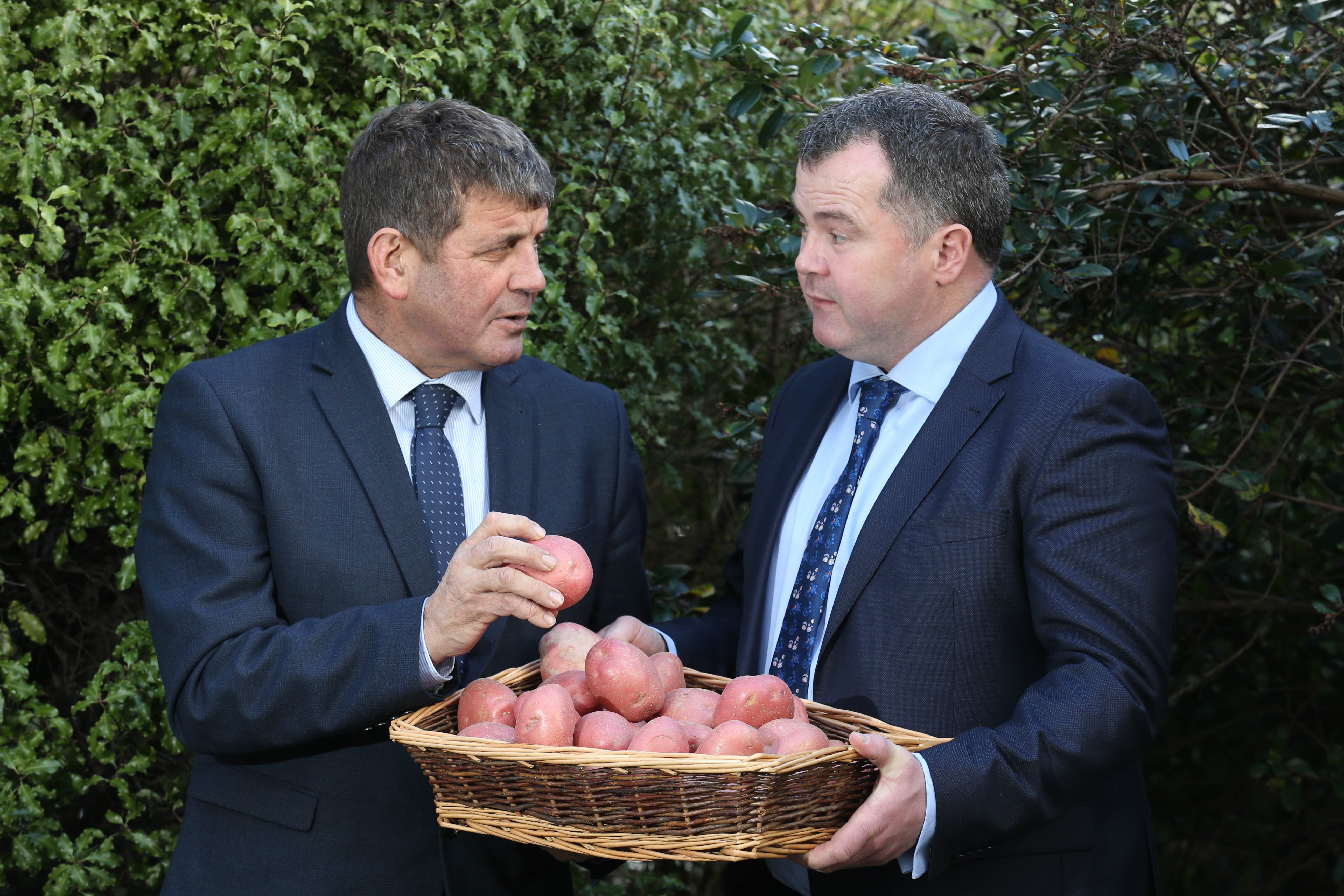 Minister of State for Food, Forestry and Horticulture Andrew Doyle and IFA potato chairman Thomas McKeown