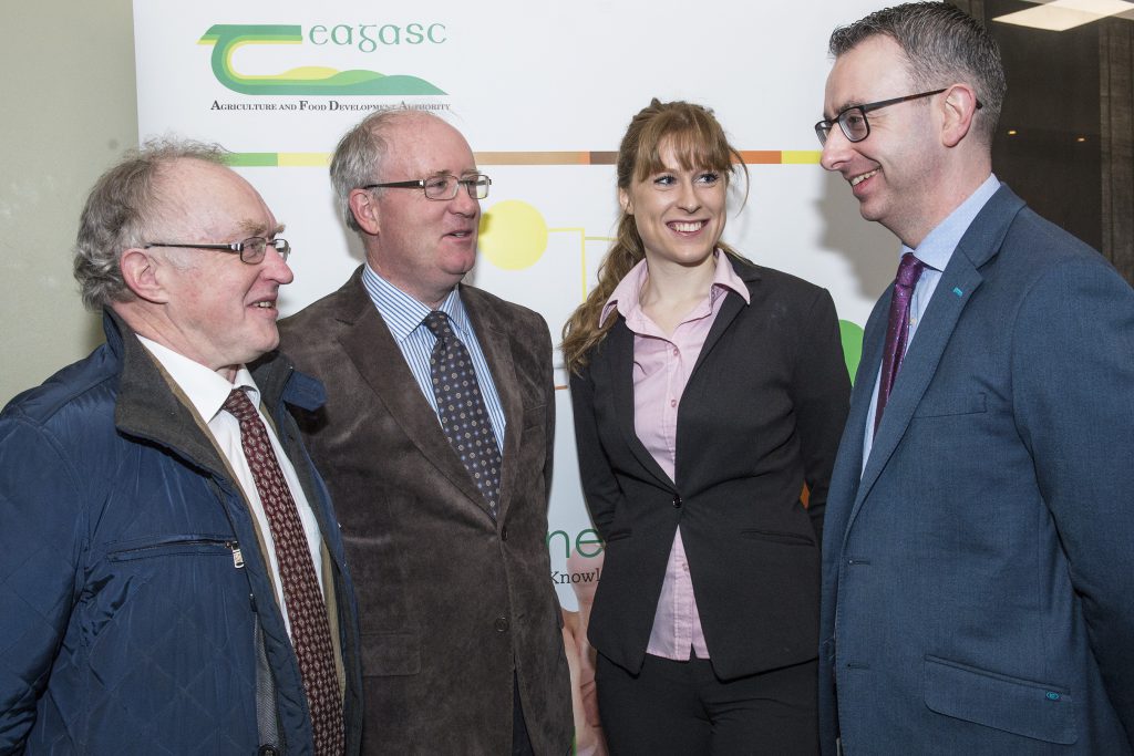 L-R: Gerry Greally, Department of Agriculture; Fergal O’Mahony, Teagasc Midleton; Bernedette Bennett, Teagasc; Brendan O’Sullivan, Bank of Ireland. Image source: O’Gorman Photography