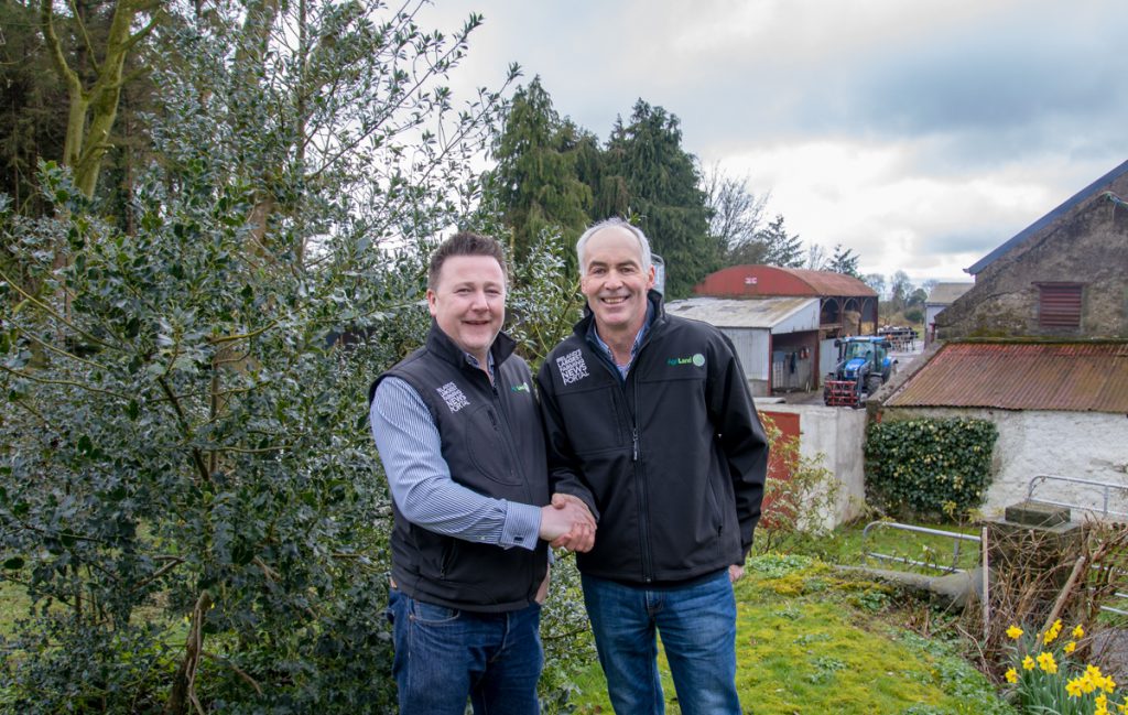 Cormac Farrelly, managing director of AgriLand, and Farm Free winner Tommy