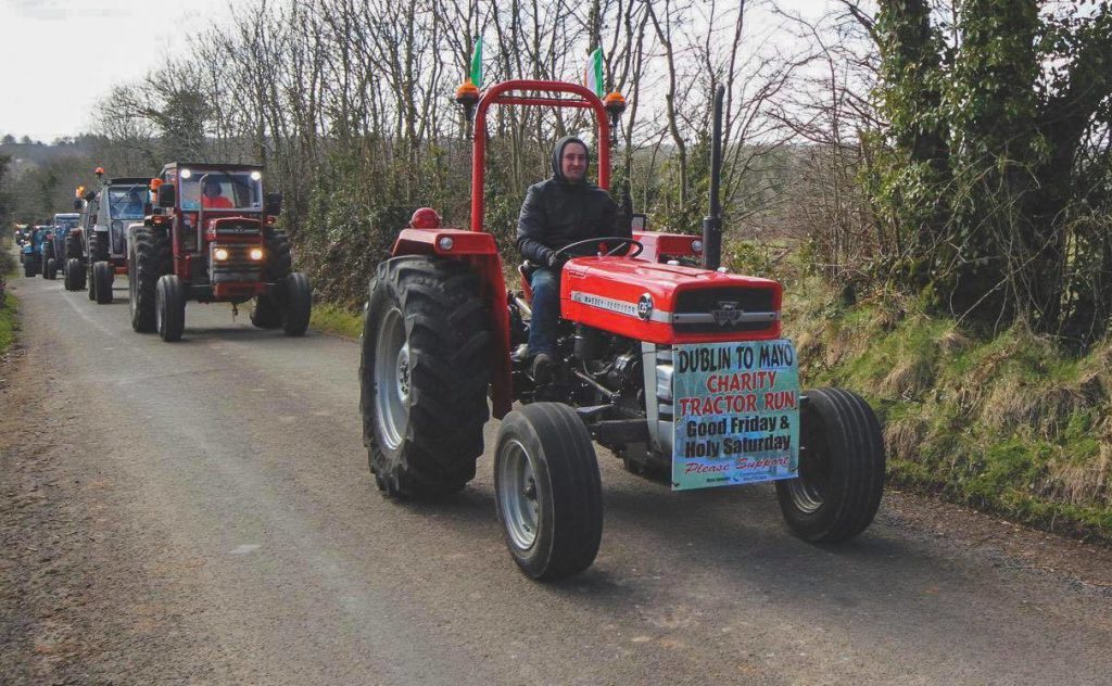Image source: Dublin2Mayo Charity Tractor Run 2018 Facebook page