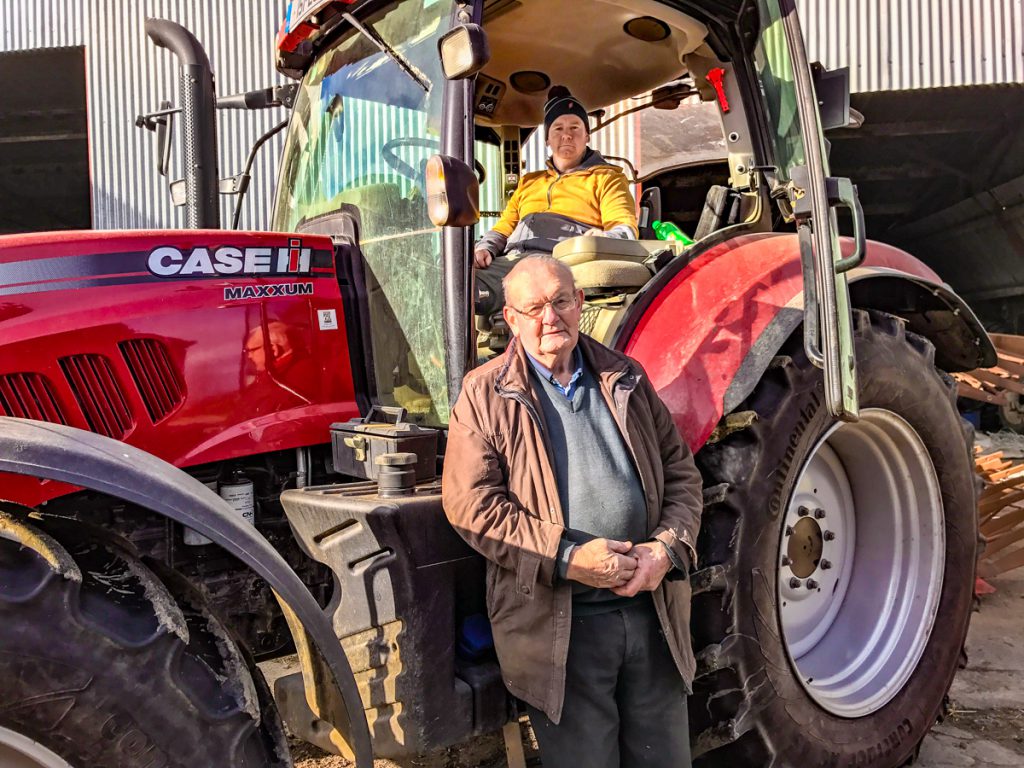 Bobby and Robert Miller at their farm in Co. Laois