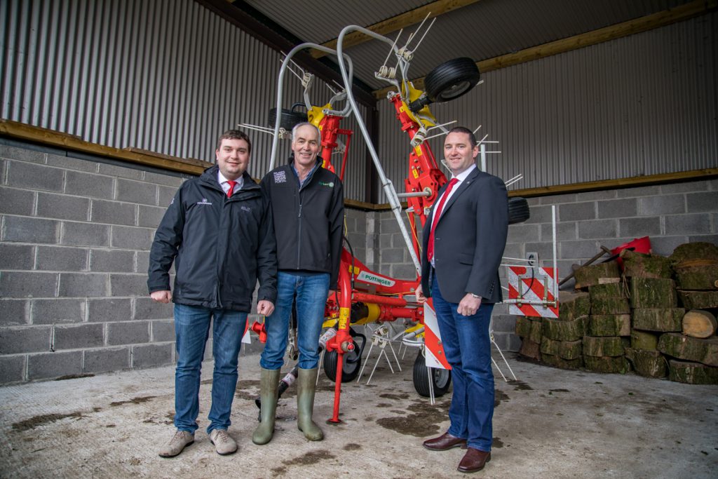 Diarmuid Claridge and Christoph Stueblreiter from Pottinger, pictured with Tommy