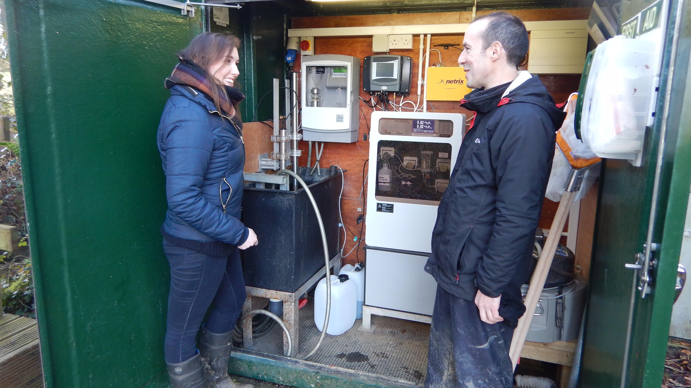 Aoife Stafford and David Ryan, research technicians with the Teagasc ACP