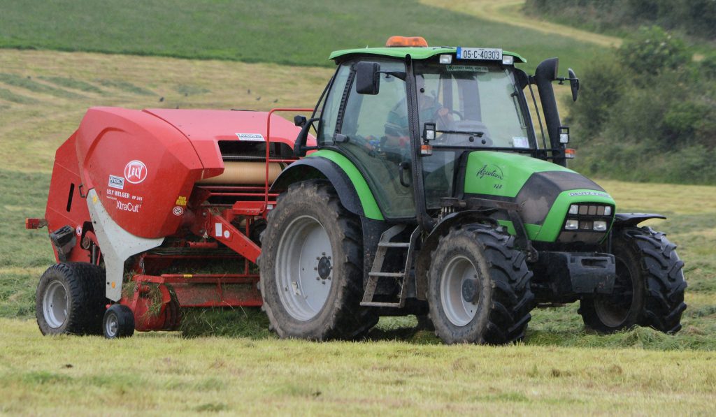A contractor baling silage in Co. Cork. Image source: Shane Casey