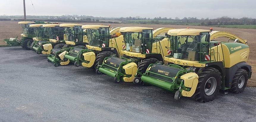 New Krone equipment lined up for the 2018 silage campaign at McGee Farm Machinery (Co. Louth)