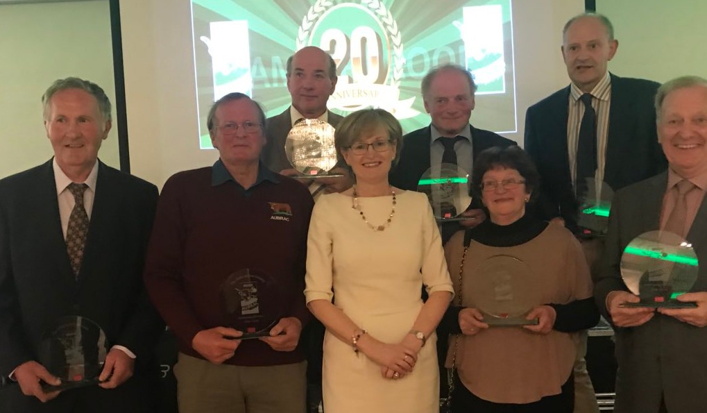 McGuinness with members of the Irish Aubrac Cattle Breed Society. Image source: Mairead McGuinness Twitter page