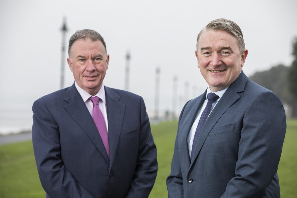 L-R: Aaron Forde, chairman of Ornua; with John Jordan, chief executive designate of Ornua. Image source: Keith Arkins