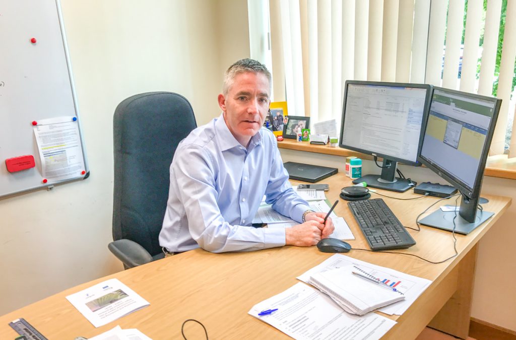 Dr. Ewen Mullins in Teagasc Oakpark yesterday