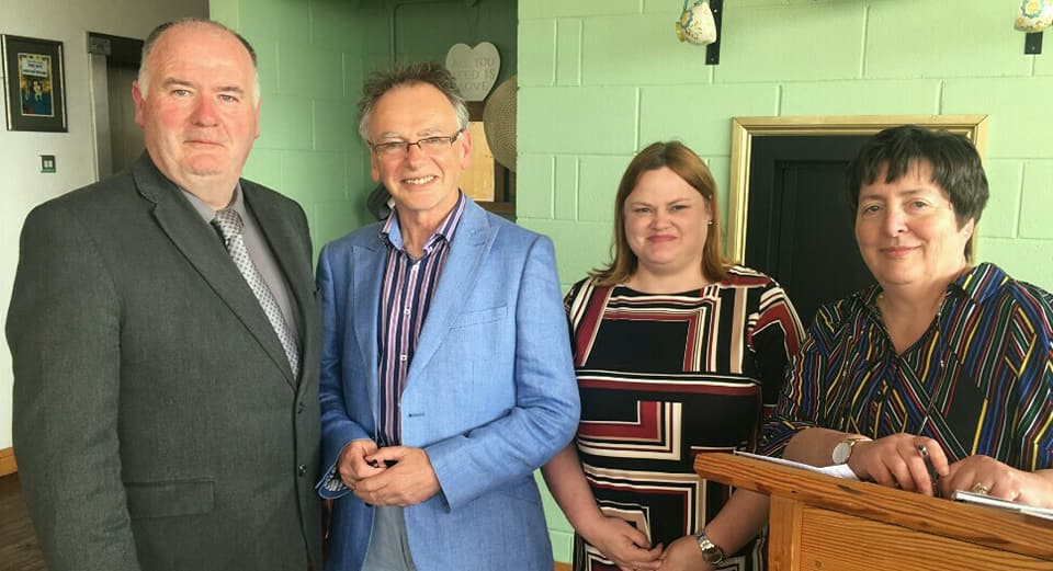 L-R: Seamus Sherlock; president of WIT Prof. Willie Donnelly; Louise Walsh; and Dr. Kathleen Moore Walsh