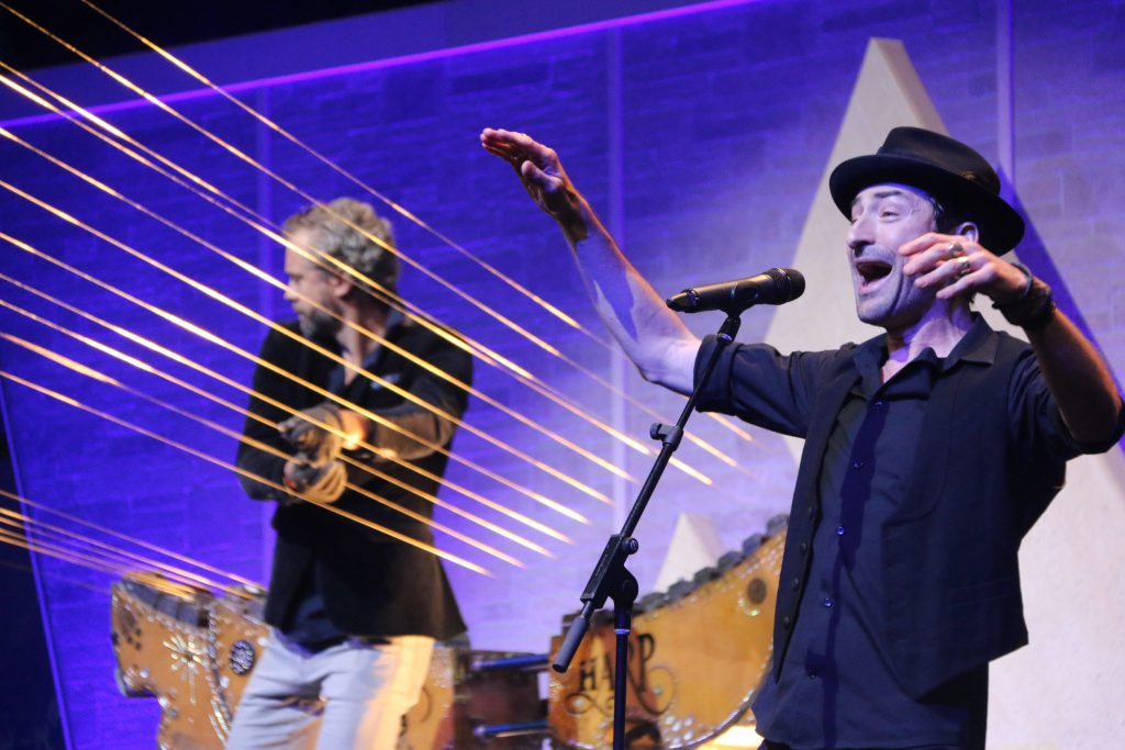 The Earth Harp collective performed with Rafe Pearlman during the conference’s opening ceremony