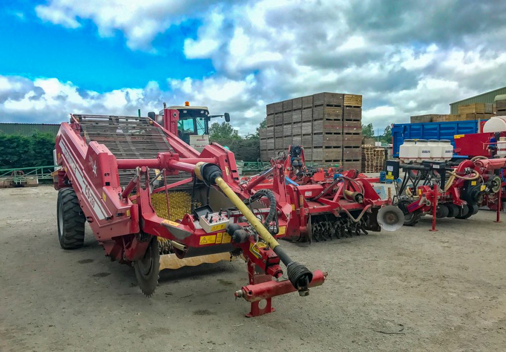 Some of the potato-lifting machinery on O'Shea Farms
