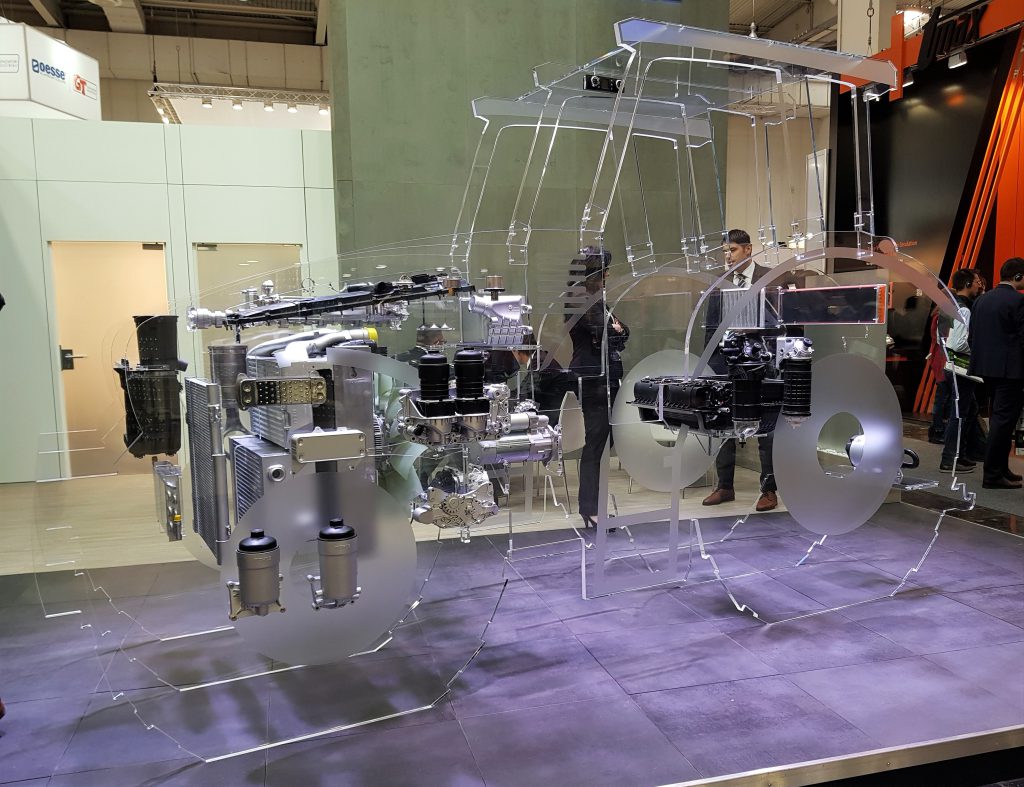 Tractor components on display at last year’s Agritechnica show in Germany