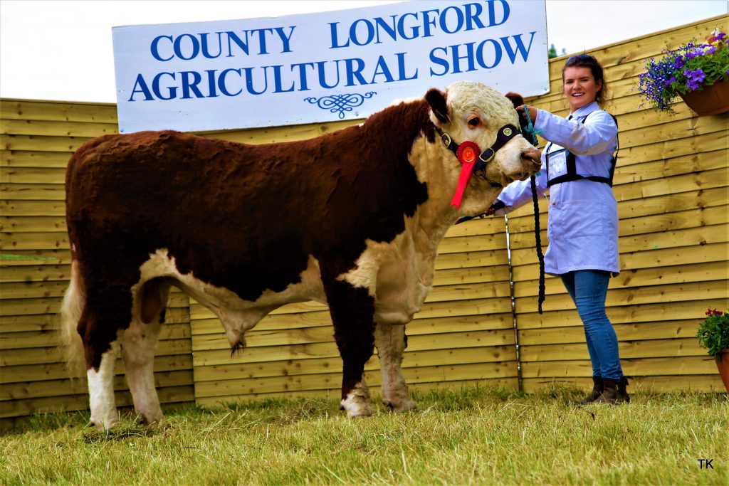 Catherine Smith with her bull Navan Man