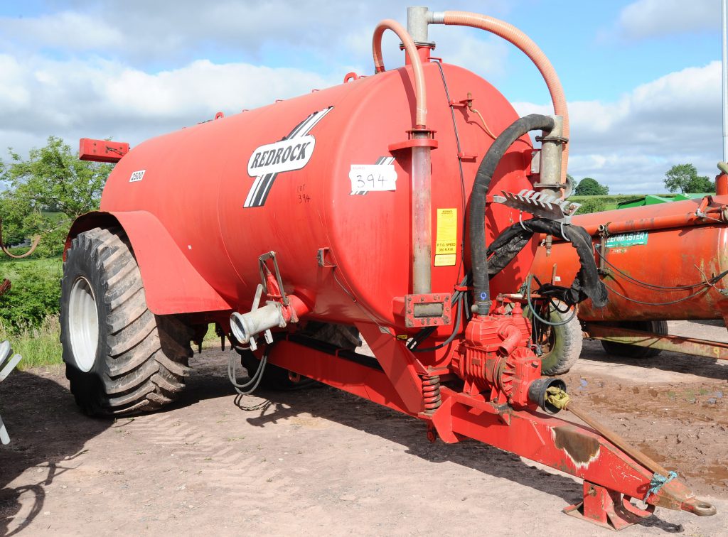 This 2009 Redrock slurry tanker (2,500-gallon; sliding axle) sold for £5,750
