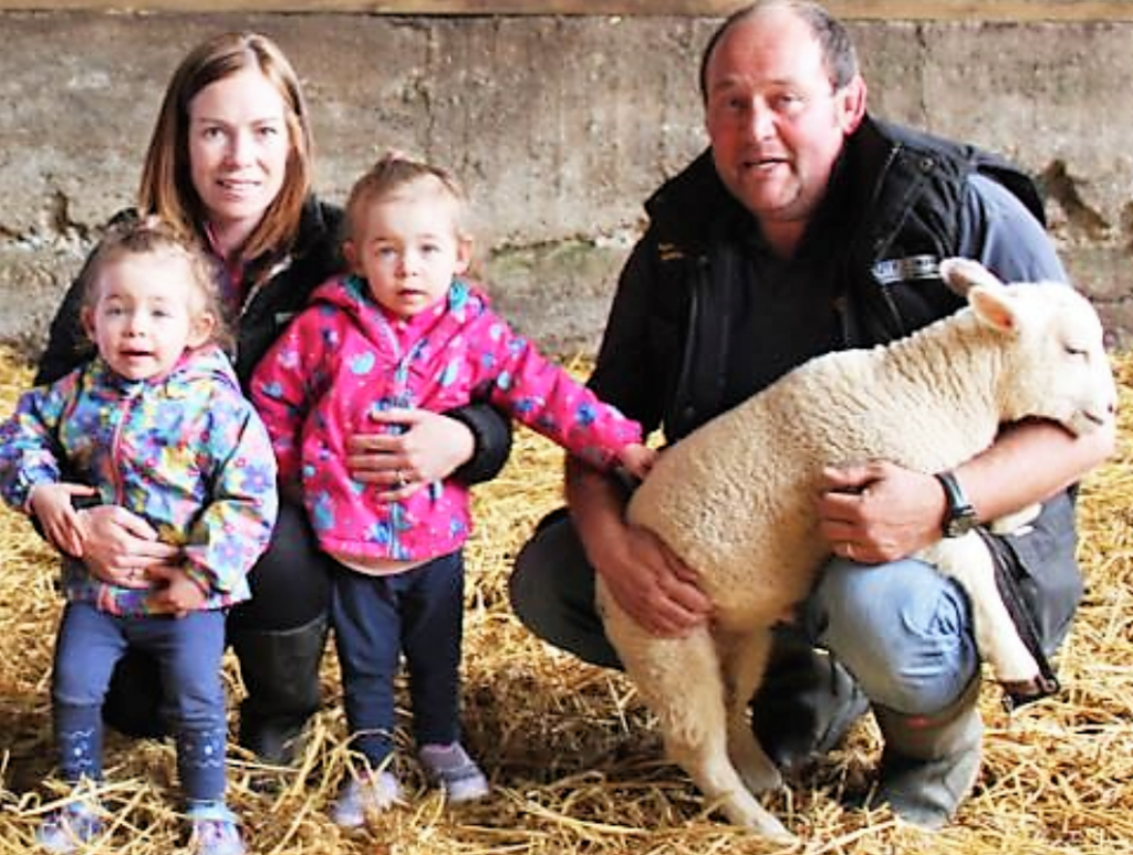 Robert Dempsey and his family on their farm in Co. Tipperary