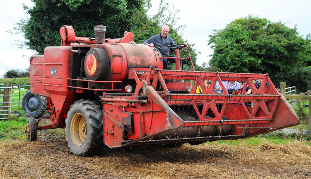 An ‘old-school’ MF combine harvester pictured at a previous ‘Autumn Harvest’ event