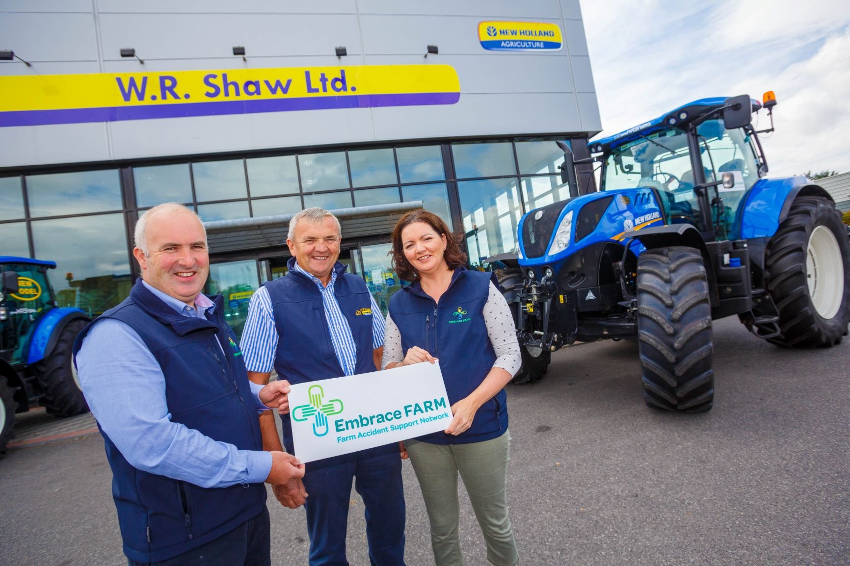 L-R: Brian Rohan; Billy Shaw of WR Shaw; and Norma Rohan